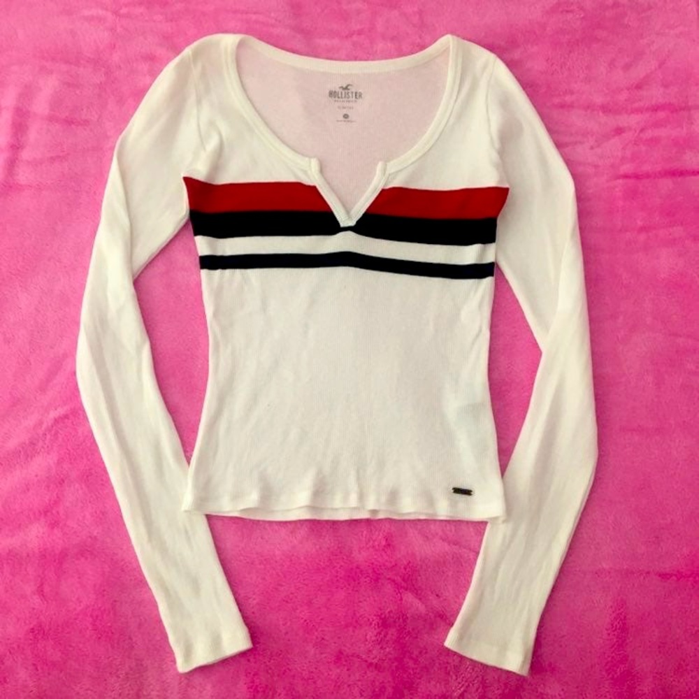 Y2k Hollister Notch Henley Top
